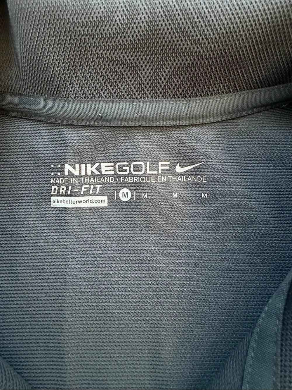 Nike Golf Dri-FIT Men's Gray Short Sleeve Polo Shirt Medium